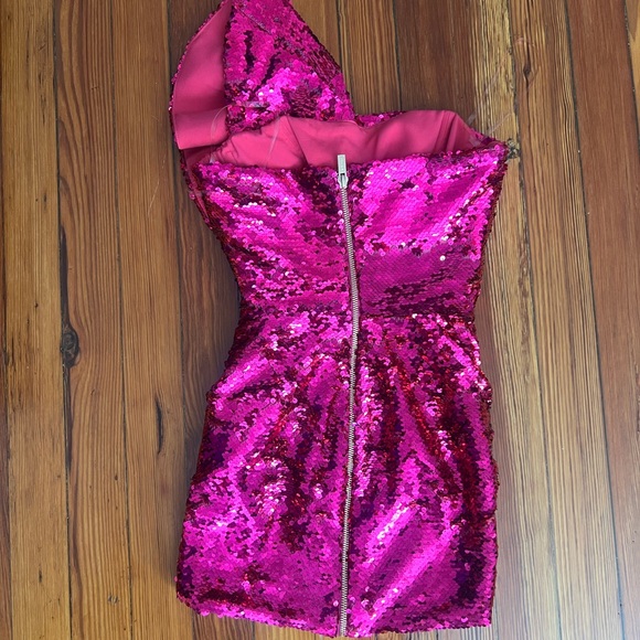House of CB Strapless Pink Sequin Dress - Picture 3 of 5